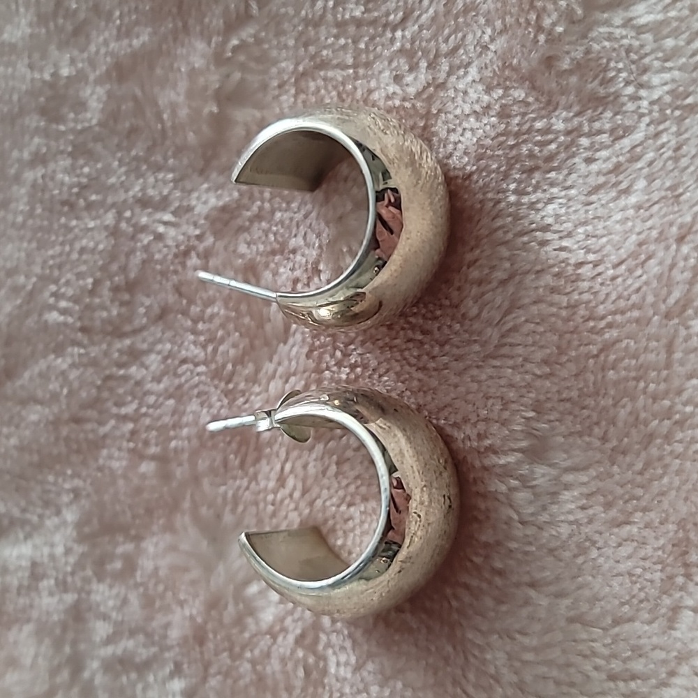 Solid Sterling Silver Earrings - image 1